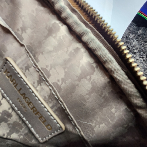 Karl Lagerfeld Monogram purse with long crossbody strap with Name on it. - Picture 14 of 16